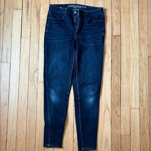 American Eagle Outfitters Women's Dark Blue Jeans